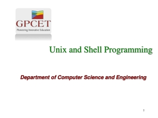 Unix and Shell Programming