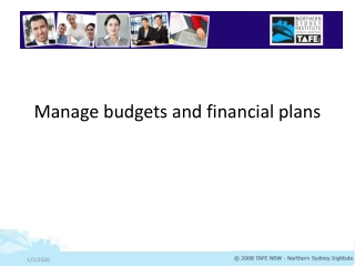 Manage budgets and financial plans