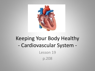 Keeping Your Body Healthy - Cardiovascular System -