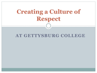 Creating a Culture of Respect