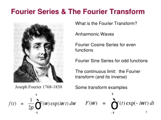 Fourier Series &amp; The Fourier Transform