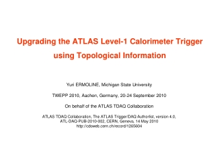 Upgrading the ATLAS Level-1 Calorimeter Trigger using Topological Information