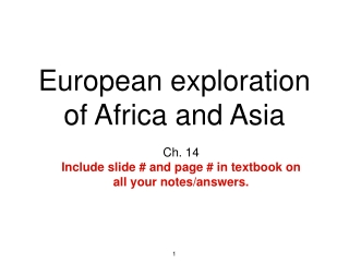 European exploration of Africa and Asia