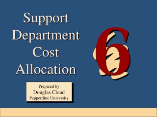 Support Department Cost Allocation