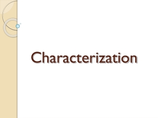 Characterization