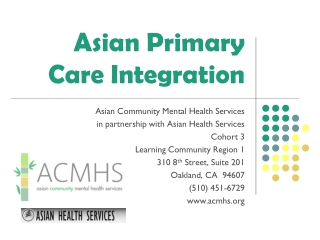 Asian Primary Care Integration