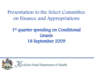 Summary of Conditional Grants