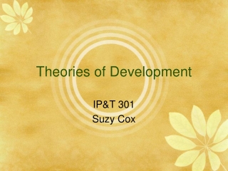 Theories of Development