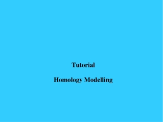 Tutorial Homology Modelling