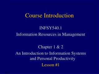 Course Introduction