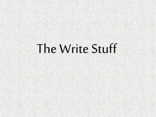 The Write Stuff