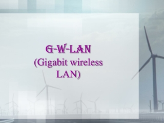 G-W-LAN (Gigabit wireless LAN)