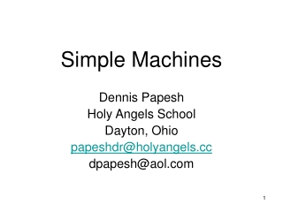 Simple Machines