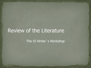 Review of the Literature