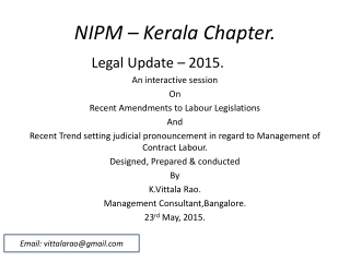 NIPM – Kerala Chapter.