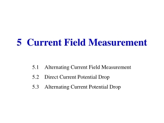 5  Current Field Measurement