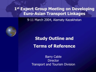 Barry Cable Director Transport and Tourism Division