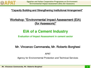 EIA of a Cement Industry Evaluation of Impact Assessment in cement sector