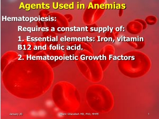 Agents Used in  Anemias