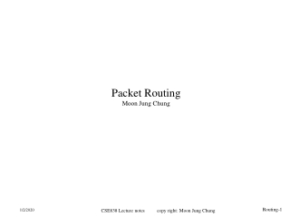 Packet Routing  Moon Jung Chung