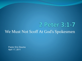 2 Peter 3:1-7