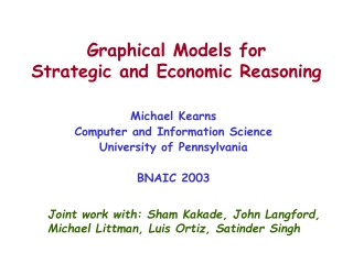 Graphical Models for Strategic and Economic Reasoning