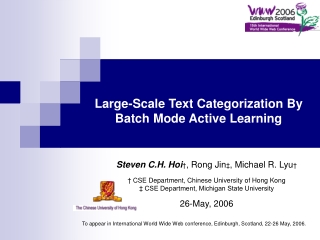 Large-Scale Text Categorization By Batch Mode Active Learning