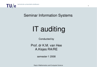 Seminar Information Systems IT auditing