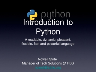 Introduction to Python