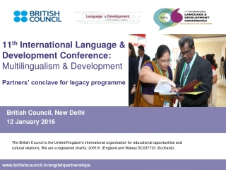 British Council, New Delhi 12 January 2016