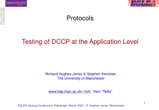 Protocols Testing of DCCP at the Application Level