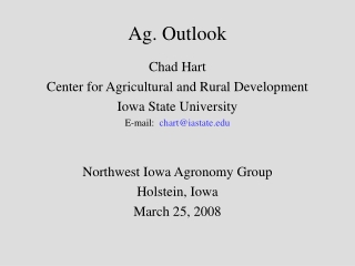 Ag. Outlook