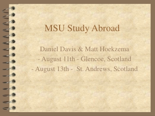 MSU Study Abroad