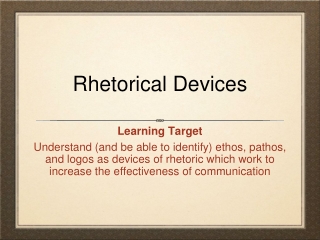 Rhetorical Devices