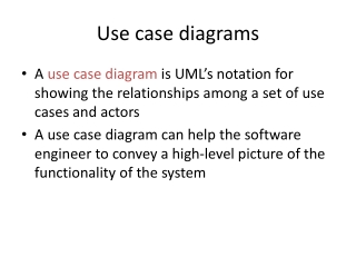 Use case diagrams