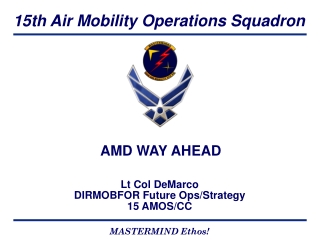 Lt Col DeMarco DIRMOBFOR Future Ops/Strategy 15 AMOS/CC