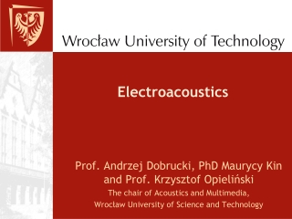 Electroacoustics