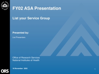 FY02 ASA Presentation  List your Service Group