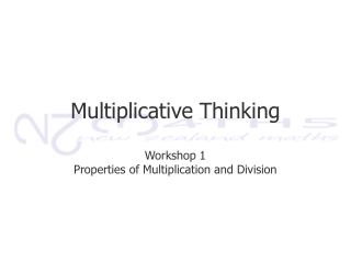 Multiplicative Thinking