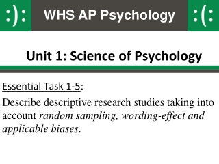 Unit 1: Science of Psychology