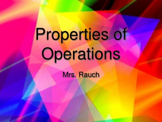 Properties of Operations