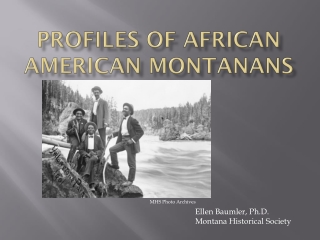 Profiles of African American Montanans