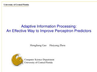 Adaptive Information Processing:  An Effective Way to Improve Perceptron Predictors