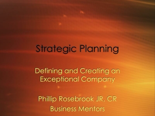 Strategic Planning