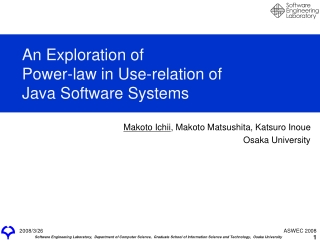 An Exploration of Power-law in Use-relation of Java Software Systems