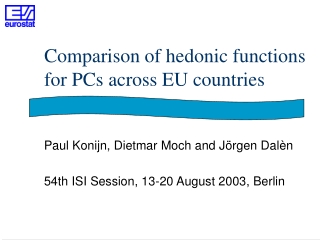 Comparison of hedonic functions for PCs across EU countries