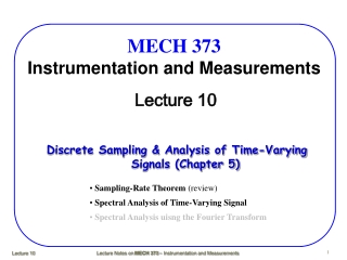 MECH 373 Instrumentation and Measurements