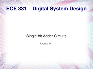 ECE 331 – Digital System Design