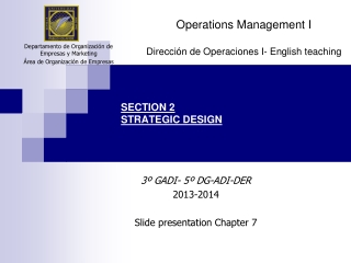SECTION 2 STRATEGIC DESIGN