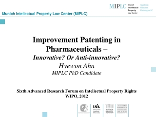 Munich Intellectual Property Law Center (MIPLC)